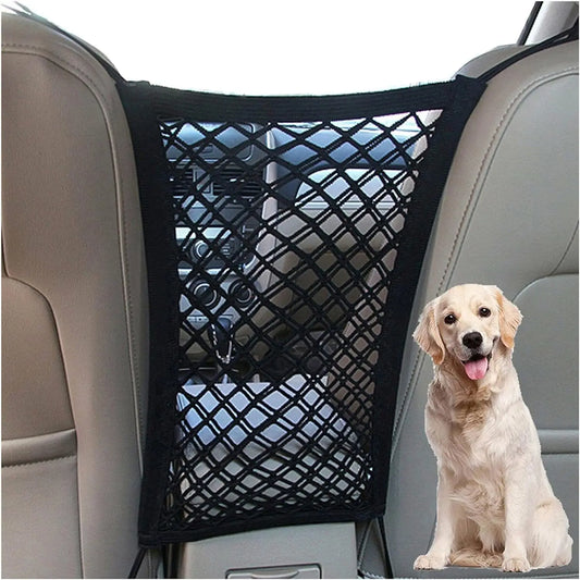 Barrière de Voiture pour Animaux avec Sac de Rangement – Protection du Siège Arrière