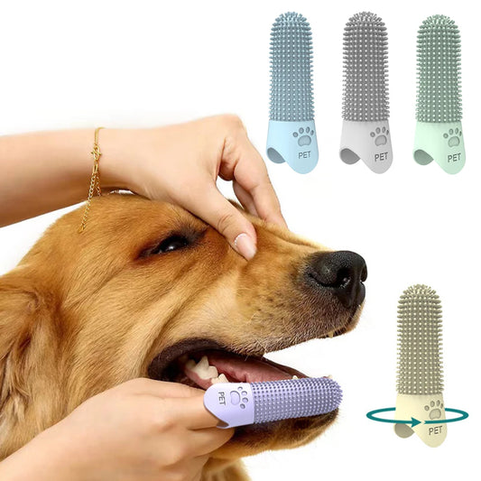 Brosse à Dents en Silicone pour Chien et Chat – Nettoyage du Tartre et Calculs Dentaires